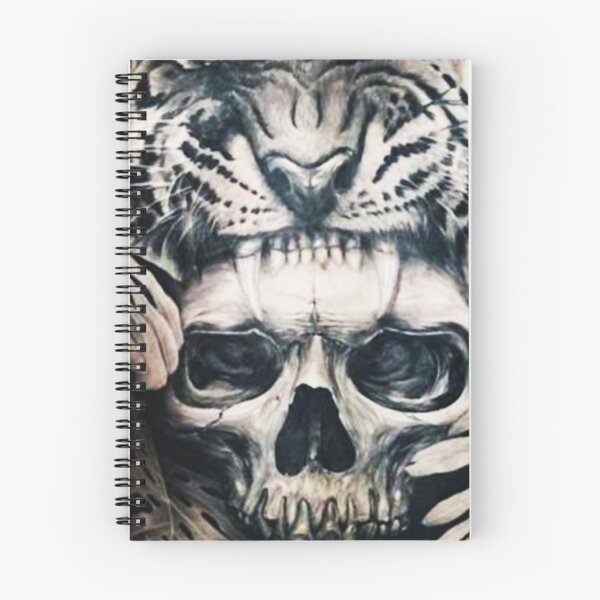Item preview, Tiger with Skull; Tattoo Style; designed and sold by StickerApe.