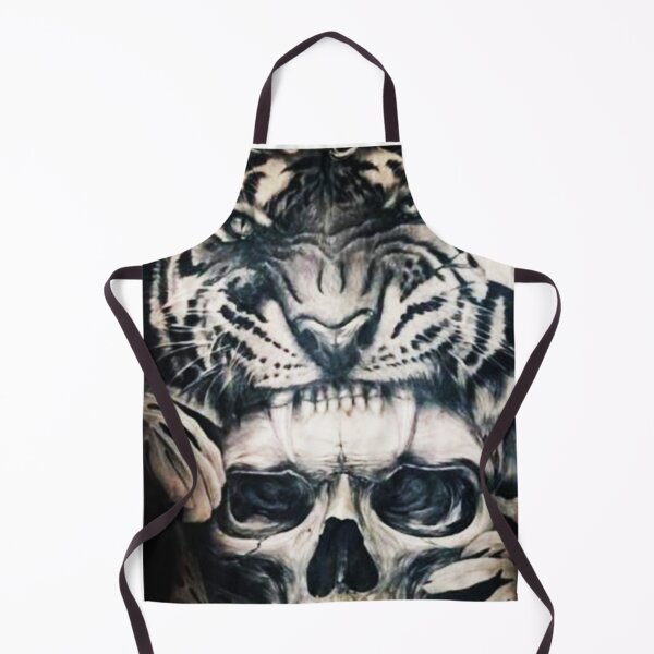 Item preview, Tiger with Skull; Tattoo Style; designed and sold by StickerApe.