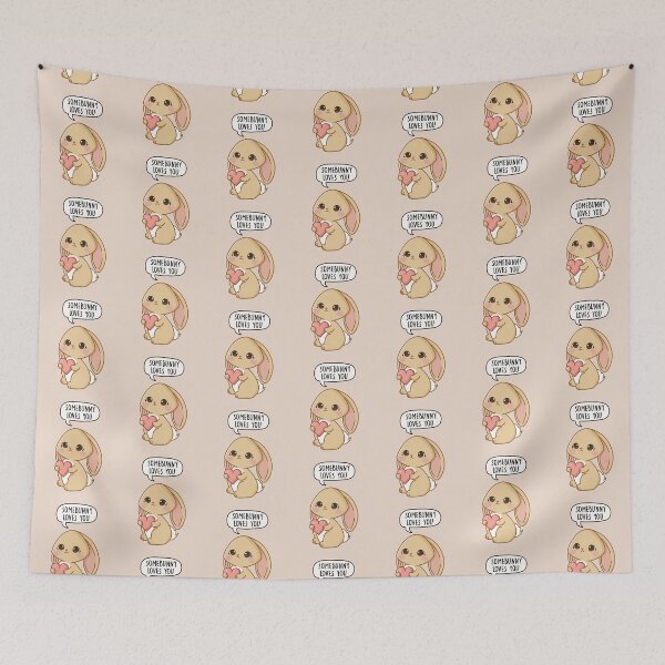 Item preview, Somebunny loves you - Cute Bunny Pun designed and sold by LEFDDesigns.