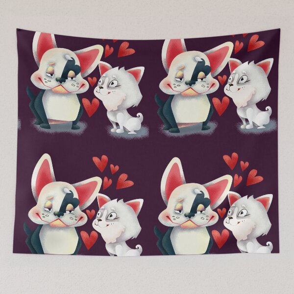 Item preview, Bull Baby Dog Funny Heart Valentines I love Dogs  designed and sold by tanabe.