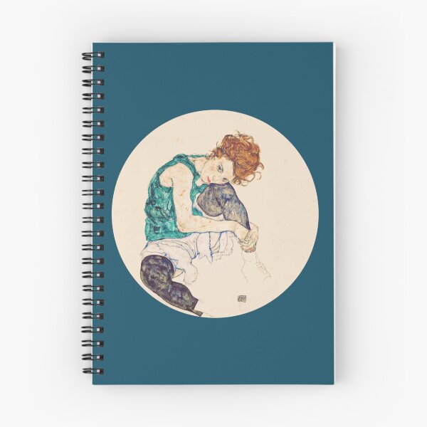 Item preview, HD Seated Woman With Legs Drawn Up , by Egon Schiele - HIGH DEFINITION   designed and sold by NutterKaydance.