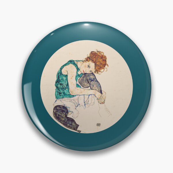 Item preview, HD Seated Woman With Legs Drawn Up , by Egon Schiele - HIGH DEFINITION   designed and sold by NutterKaydance.