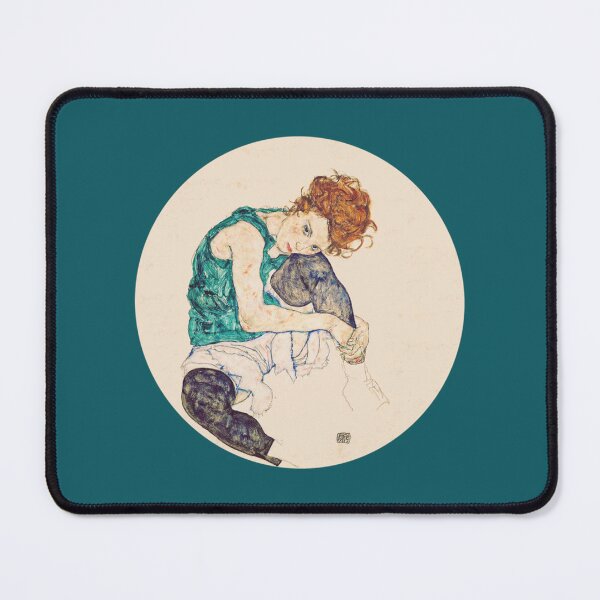Item preview, HD Seated Woman With Legs Drawn Up , by Egon Schiele - HIGH DEFINITION   designed and sold by NutterKaydance.