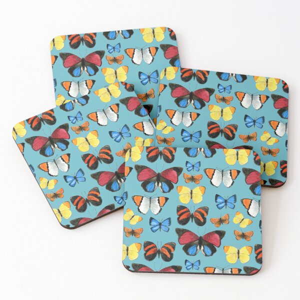 Item preview, Watercolour Butterflies on Sapphire Blue - Joyful pattern by Cecca Designs designed and sold by Cecca-Designs.
