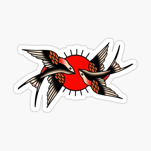 Swallow #2 sticker - bird mafia