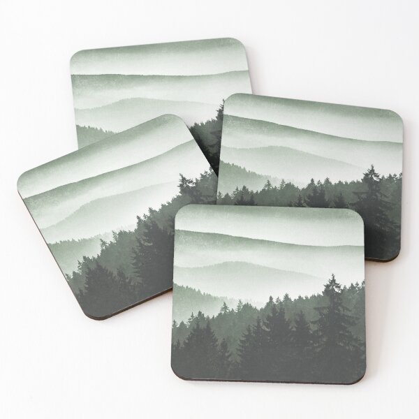 Item preview, Mountain Light // Everything Will Be Alright In A Misty Wilderness Forest With Cascadia Trees Covered In Moody Fog designed and sold by Tordis Kayma.