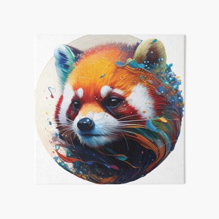 A Realistic Red Panda Face Spirit Animals in Vibrant Color