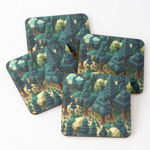 Item preview, Geometric shapes forest pattern designed and sold by NavyPanda.