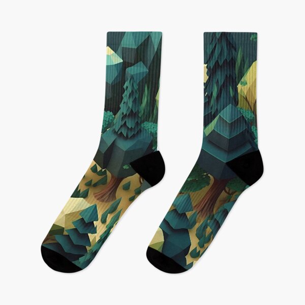 Item preview, Geometric shapes forest pattern designed and sold by NavyPanda.