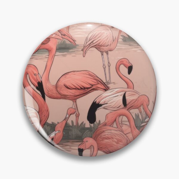 Item preview, Flamingos on pink lake Detailed Pattern designed and sold by Leo Rolph.