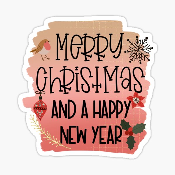 Sticker Festive WORD Christmas Wordfetti Sentiment, Phrase