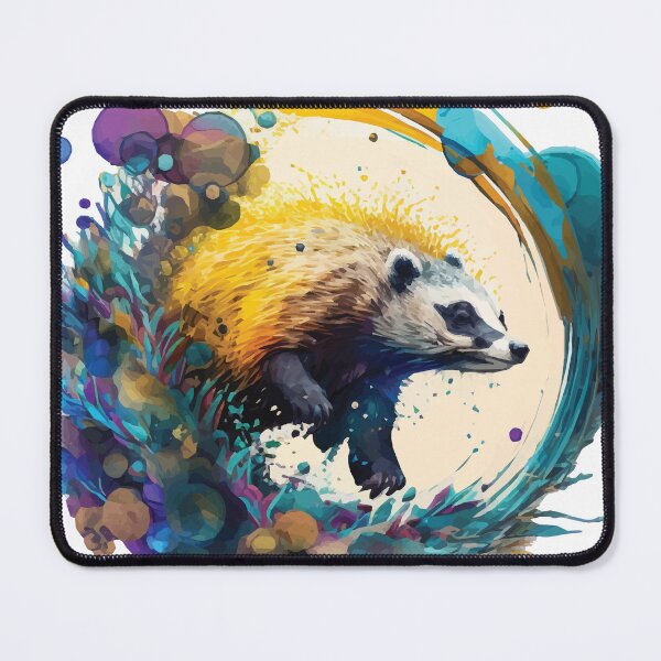 Item preview, A Honey Badger Running Through A Field - Animals in Vibrant Color designed and sold by GVRDesign.