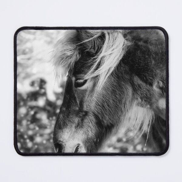 Item preview, Chestnut Horse in The Snow - Black & White designed and sold by Nicklas81.