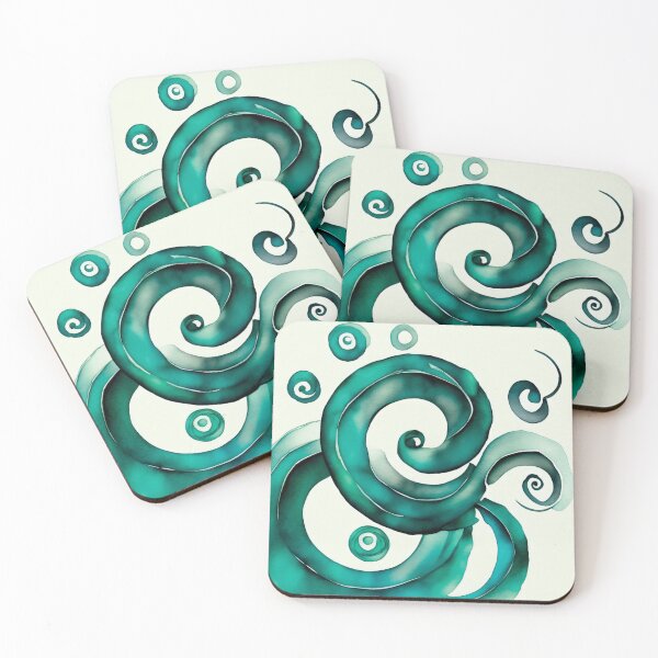 Item preview, Ocean Watercolor Spiral 002 designed and sold by ElectraW.