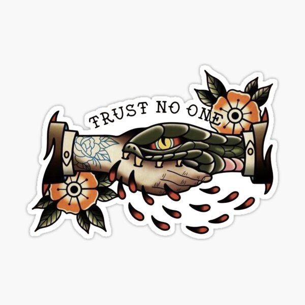 55 Trust No One Tattoo Design
