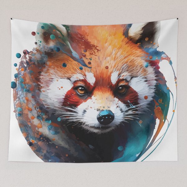 Item preview, A Cute Red Panda Looking Ahead - Spirit Animals in Vibrant Color designed and sold by GVRDesign.