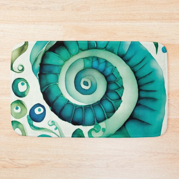 Item preview, Ocean Watercolor Spiral 003 designed and sold by ElectraW.
