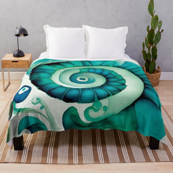 Item preview, Ocean Watercolor Spiral 003 designed and sold by ElectraW.