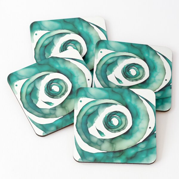 Item preview, Ocean Watercolor Spiral 004 designed and sold by ElectraW.