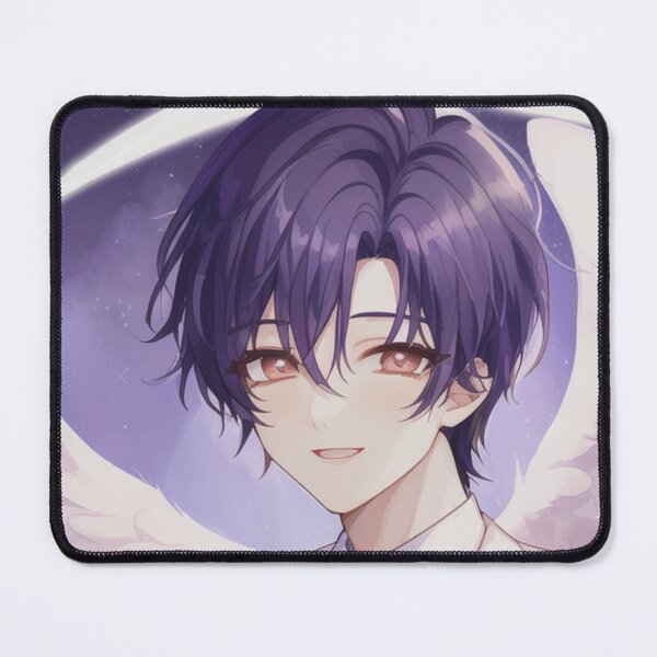 Item preview,  A smiling potrait of Astro Moonbin k pop idol with angel wings designed and sold by Kawaiishizz.