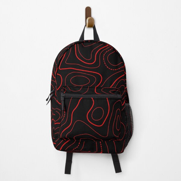 Item preview, Topography Pattern. Black and red color designed and sold by Aetherier.