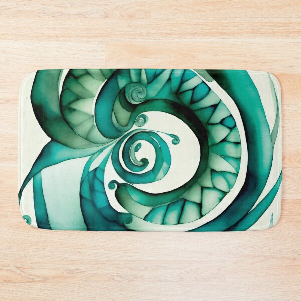 Item preview, Ocean Watercolor Spiral 005 designed and sold by ElectraW.