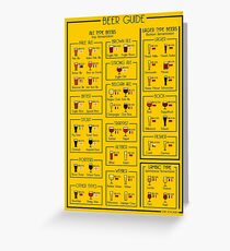An illustrated guide to the world of Beer Greeting Card
