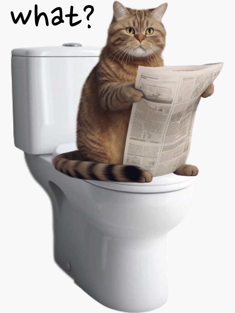 Cat Dog Toilet Seat Sticker Bathroom Wallpaper Dec... - Grandado