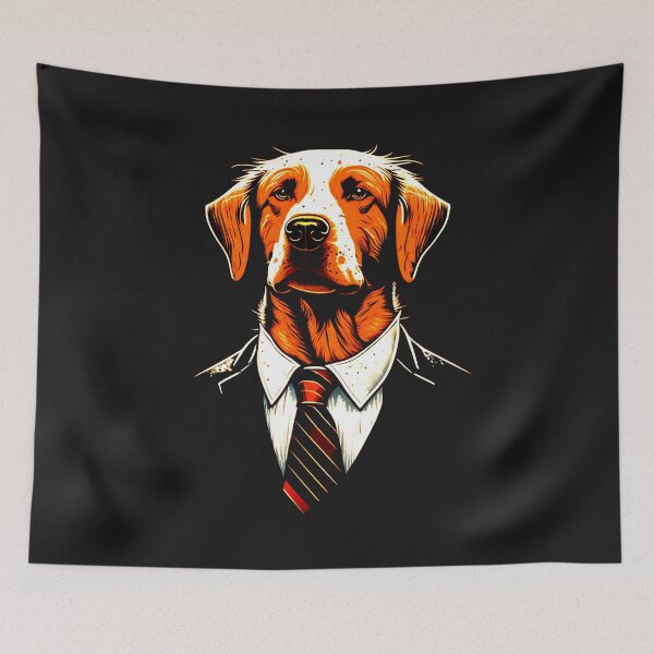 Item preview, Wise Dog in Business Suit - Print designed and sold by GiveMeMood.