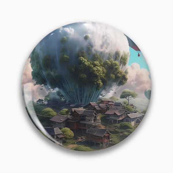 Artikelvorschau, anime gespenstisch wolken digitale kunst techno fantasie phantasmal abstrakt farbenfroh himmel planeten häuser natur baum entworfen und verkauft von LJaco.