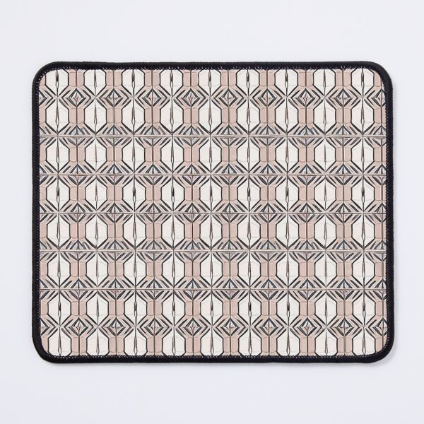 Item preview, Retro Tile Pattern Ligh and Dark Beige shades with White designed and sold by RetroTile.