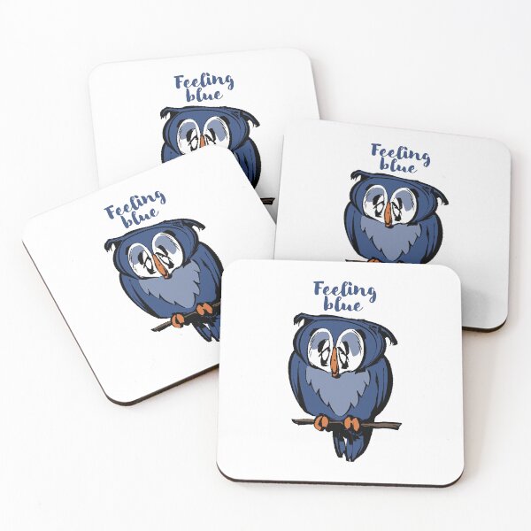 Item preview, Blue Owl / Illustration designed and sold by illustuff.