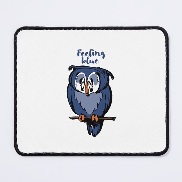 Item preview, Blue Owl / Illustration designed and sold by illustuff.