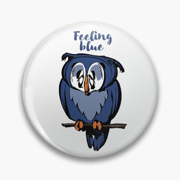 Item preview, Blue Owl / Illustration designed and sold by illustuff.