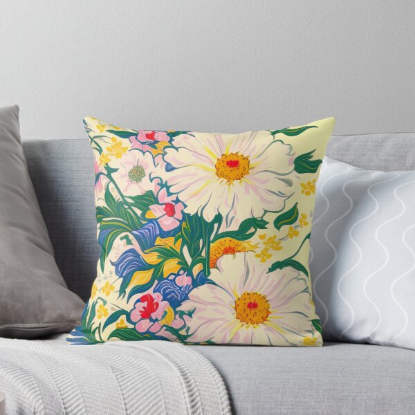 Item preview, Throw Pillow With Beautiful Floral Pattern - Grandma Chic Home Decor designed and sold by Sowari-Pillows.