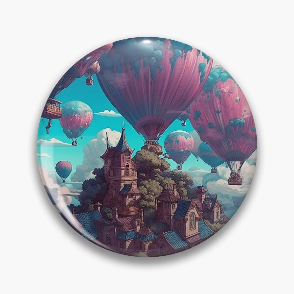 Item preview, Anime ghibly balloons castle abstract designed and sold by LJaco.