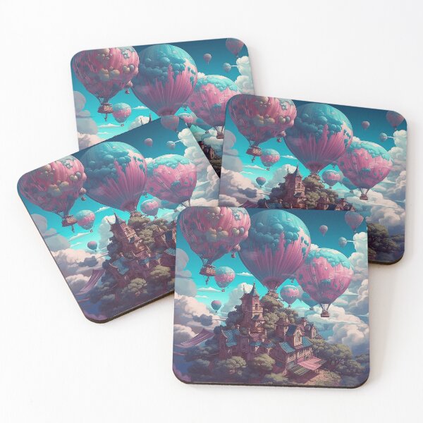 Item preview, Anime ghibly balloons castle abstract designed and sold by LJaco.