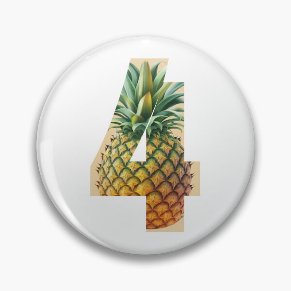 Item preview, Pineapple Summer Pattern Design Number Four 4 Sticker designed and sold by AdiRemba.