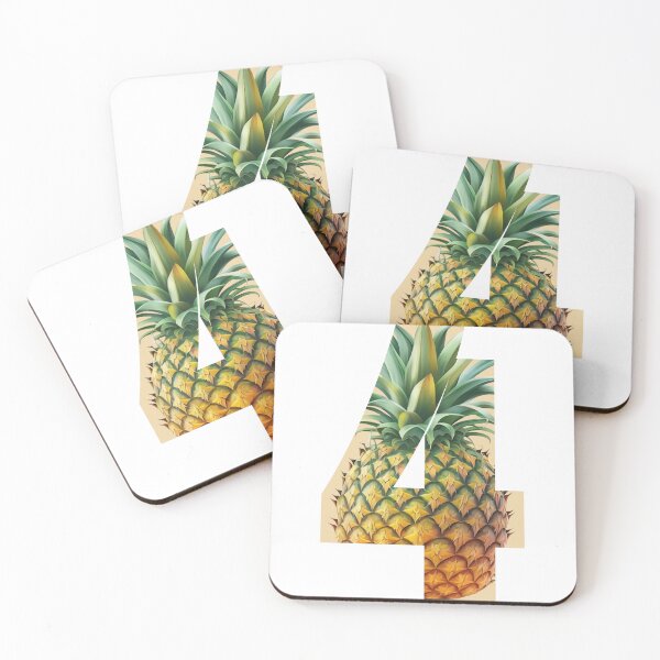 Item preview, Pineapple Summer Pattern Design Number Four 4 Sticker designed and sold by AdiRemba.