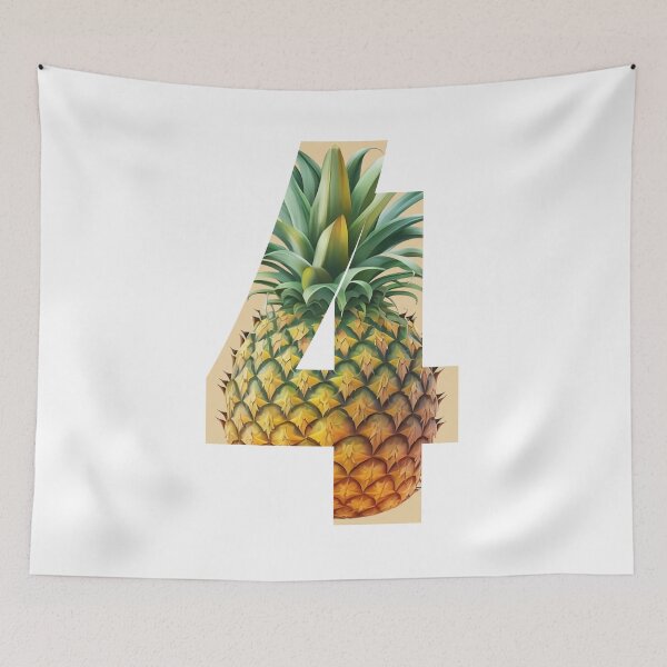 Item preview, Pineapple Summer Pattern Design Number Four 4 Sticker designed and sold by AdiRemba.