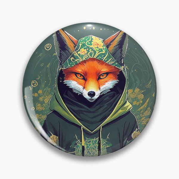 Item preview, Hip hop fox with flowers hoodie designed and sold by Minpadesign.