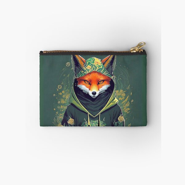 Item preview, Hip hop fox with flowers hoodie designed and sold by Minpadesign.