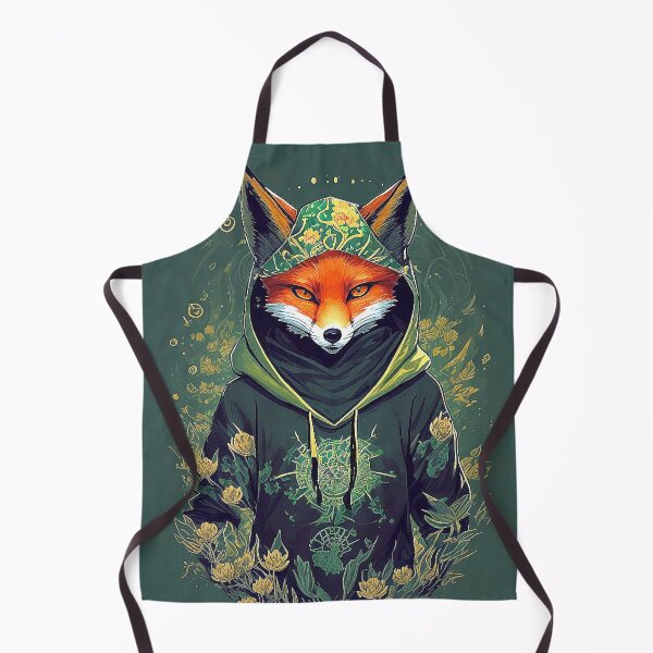 Item preview, Hip hop fox with flowers hoodie designed and sold by Minpadesign.