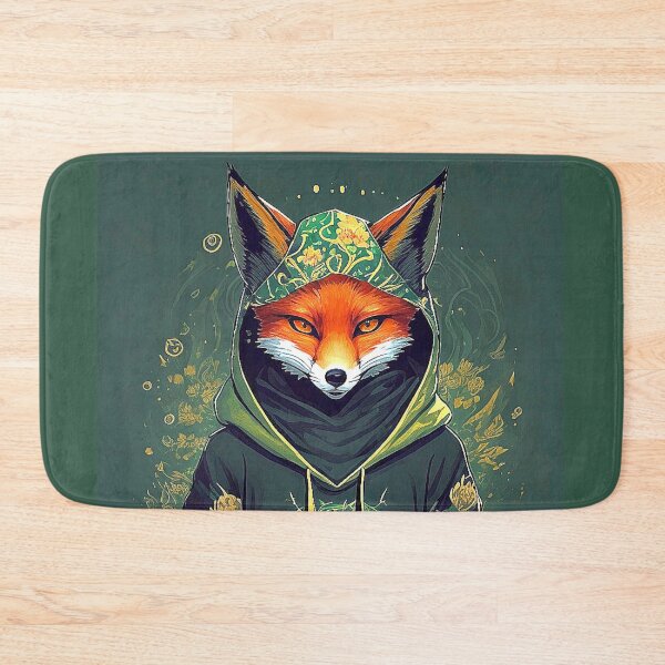 Item preview, Hip hop fox with flowers hoodie designed and sold by Minpadesign.
