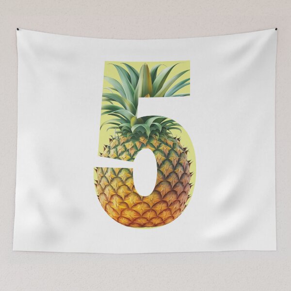 Item preview, Pineapple Summer Pattern Design Number Five 5 Sticker designed and sold by AdiRemba.
