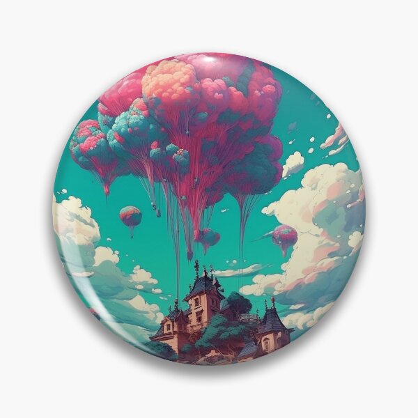 Item preview, Anime ghibly landscape phantasmal castle designed and sold by LJaco.