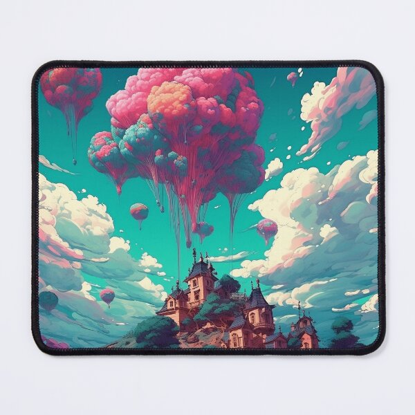 Item preview, Anime ghibly landscape phantasmal castle designed and sold by LJaco.