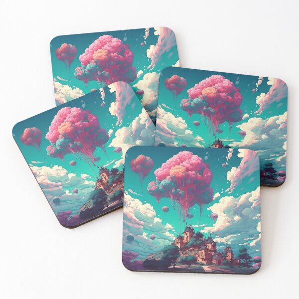 Item preview, Anime ghibly landscape phantasmal castle designed and sold by LJaco.