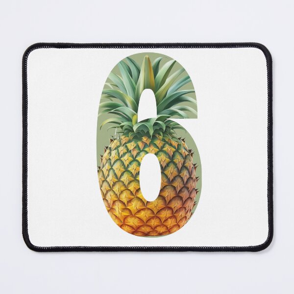 Item preview, Pineapple Summer Pattern Design Number Six 6 Sticker designed and sold by AdiRemba.
