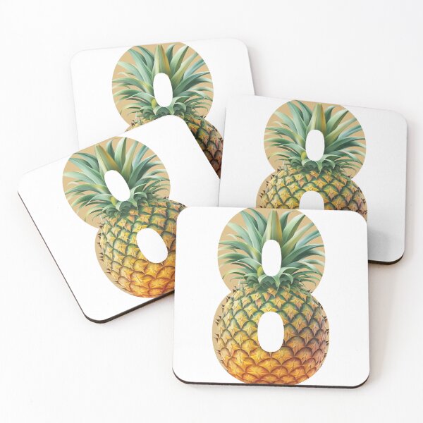Item preview, Pineapple Summer Pattern Design Number Eight 8 Sticker designed and sold by AdiRemba.